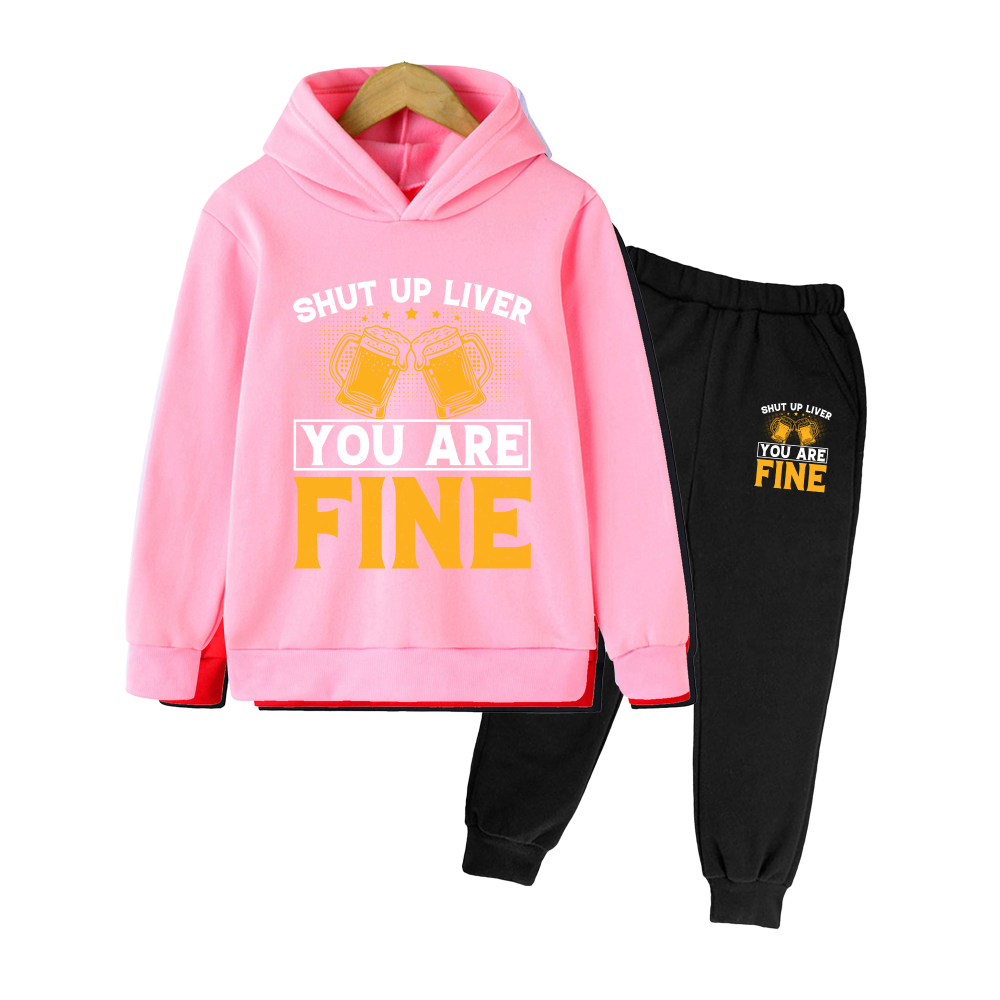 Yellow Winter Clothing - Kids Hoodie & Sweatpants Set, Yellow