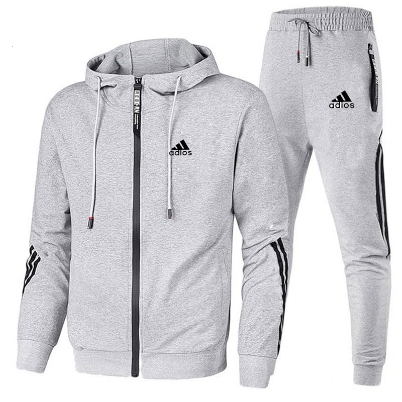 Winter Clothing Gear - Spring Autumn Men Tracksuits Sets Long