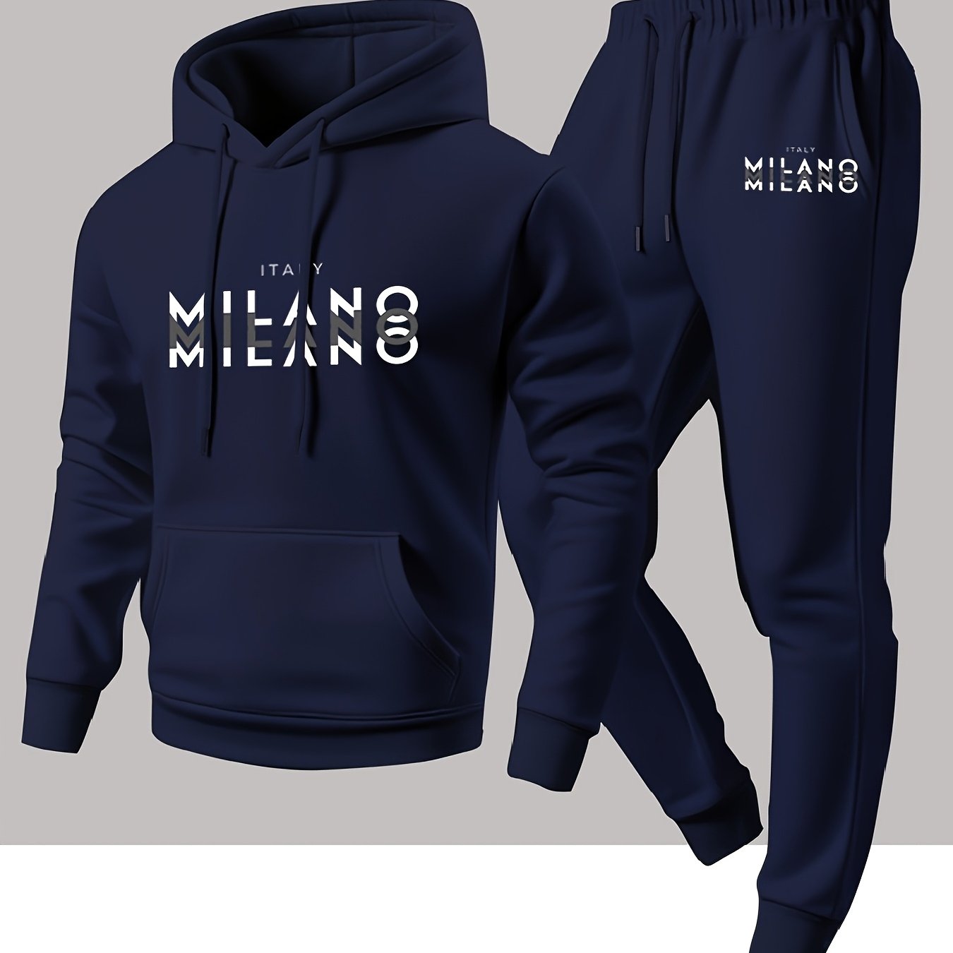 Winter Clothing Gear - Trendy Men's Italian Milan Letter Pattern