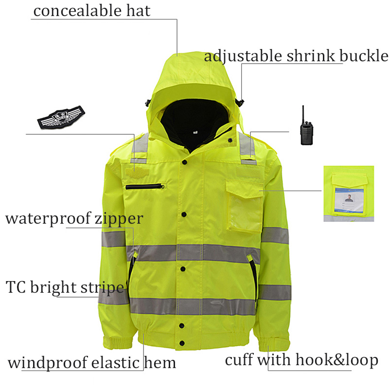 Waterproof Bomber Jacket Hi Vi - Quality Winter Clothing Bomber Jacket review and price