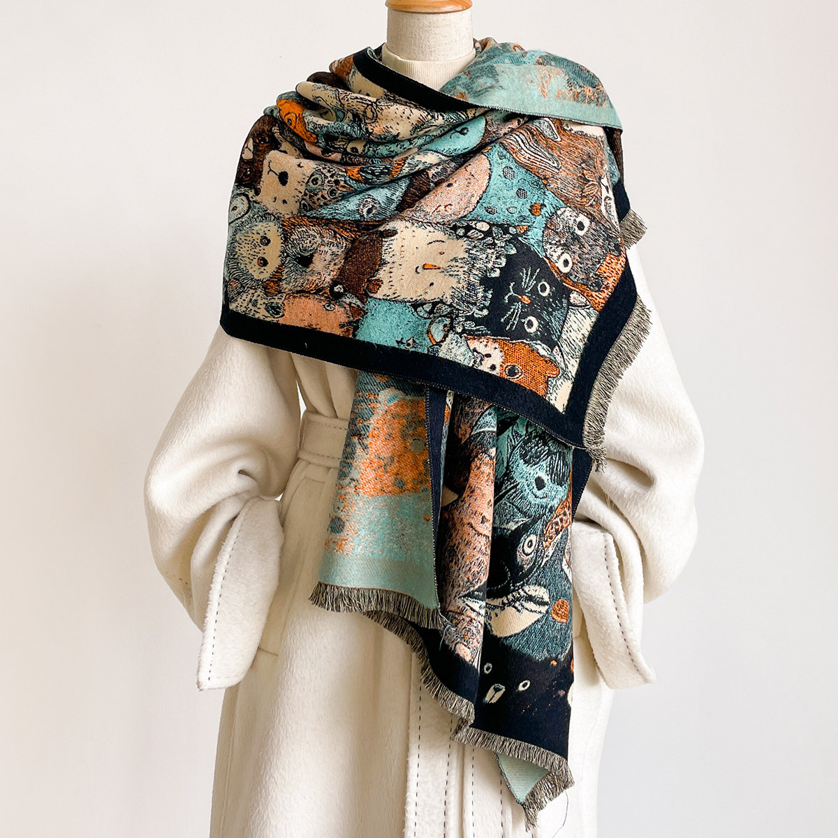 Women Imitation Cashmere Scarf - Cashmere Scarf Wrap review and price