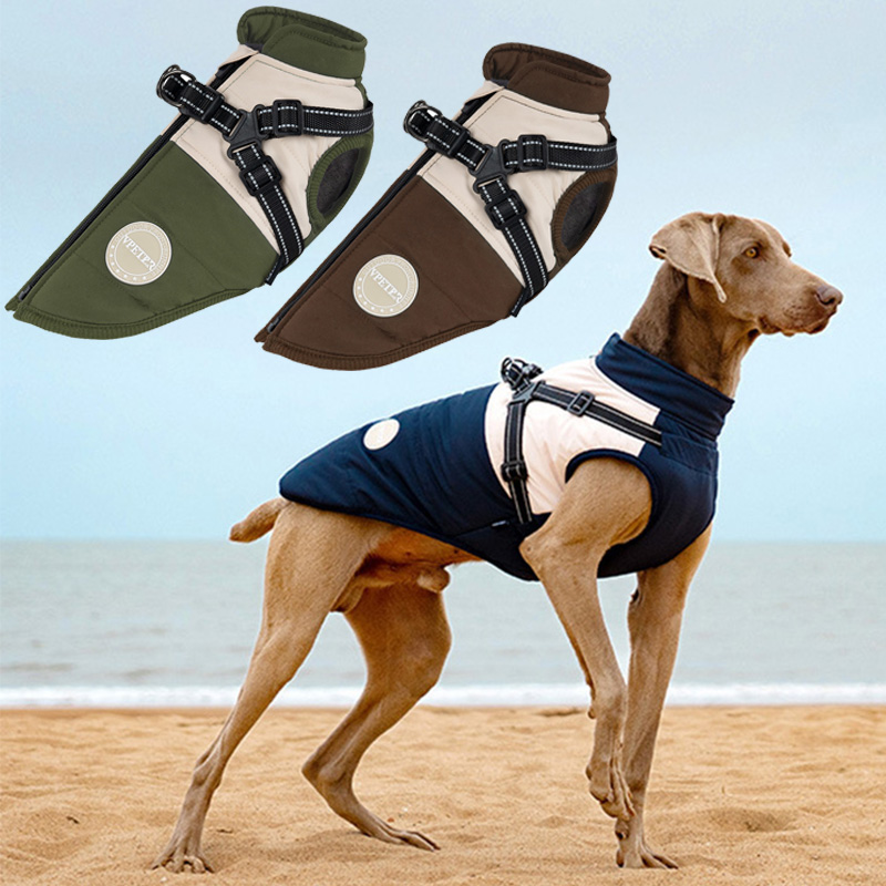 Warm Dog Vest With Built-in Ha - Winter Clothing For Dogs review and price