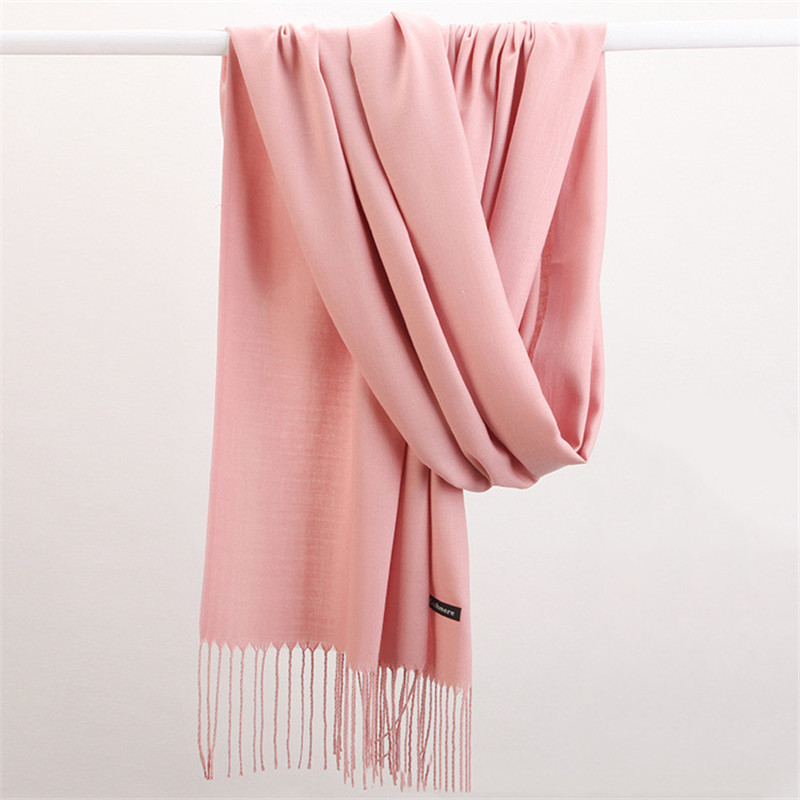Fashion Solid Color 2023 Women - Cashmere Scarf Wrap review and price