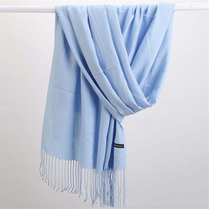 Fashion Solid Color 2023 Women - Cashmere Scarf Wrap review and price
