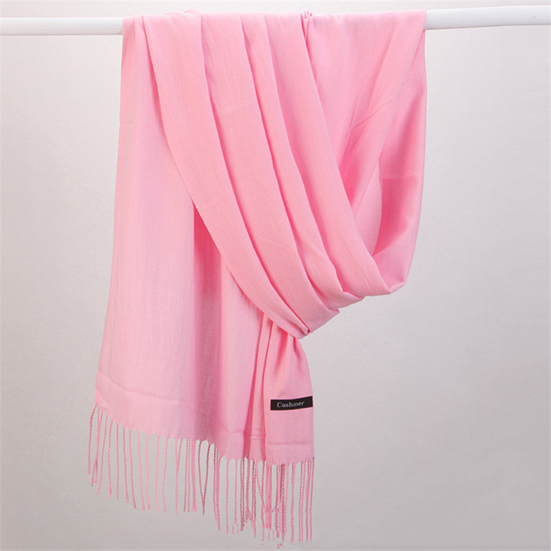 Fashion Solid Color 2023 Women - Cashmere Scarf Wrap review and price