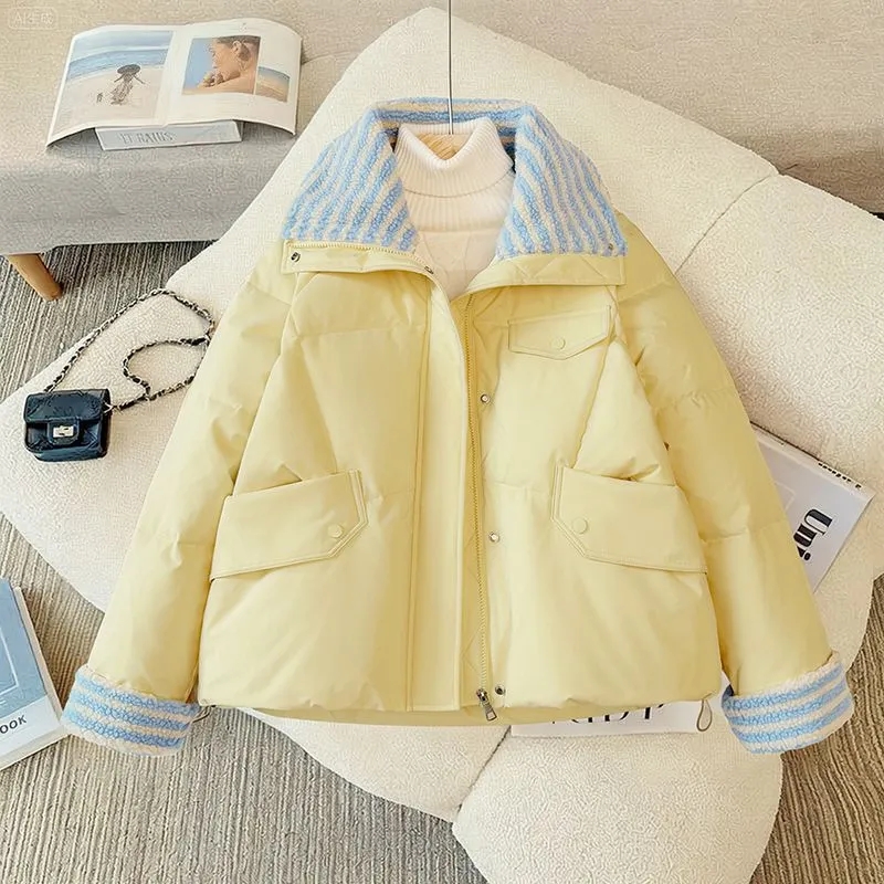 Down Cotton Jacket Women's Sho - Yellow Winter Clothing review and price