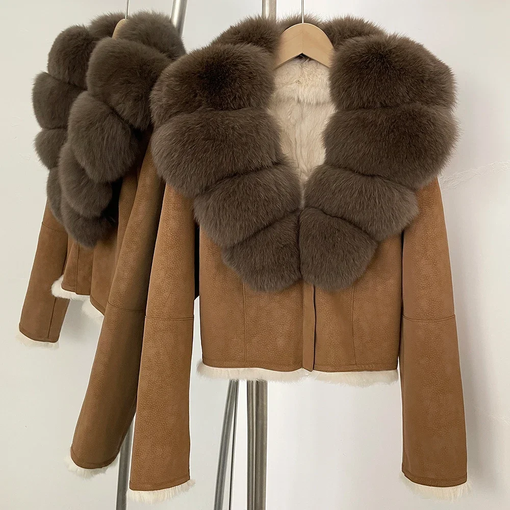 OFTBUY Natural Fox Fur Collar  - Winter Clothing Store review and price