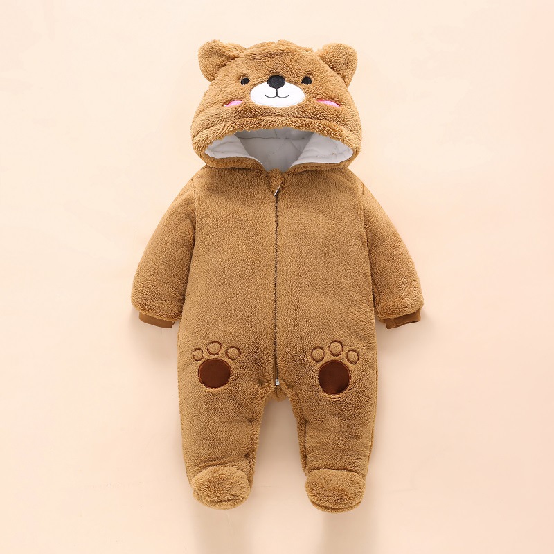 0-12M Baby Rompers Cute Bear T - Winter Clothing For 1 Year Old Girl review and price