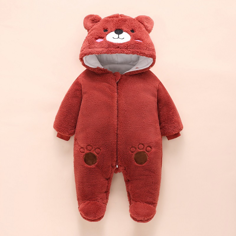 0-12M Baby Rompers Cute Bear T - Winter Clothing For 1 Year Old Girl review and price