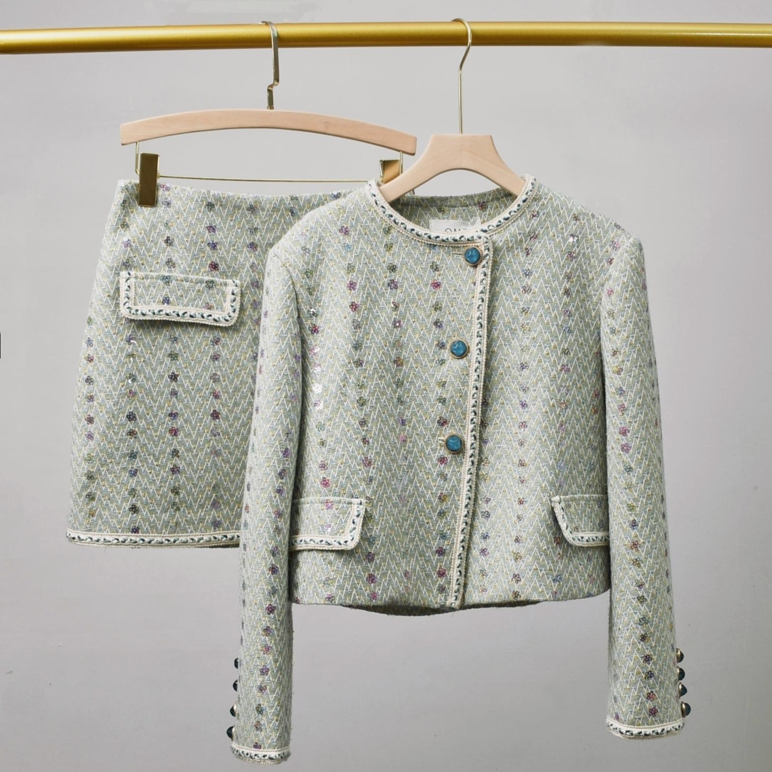 Women Elegant Tweed Luxury Sui - Winter Clothing Vintage review and price