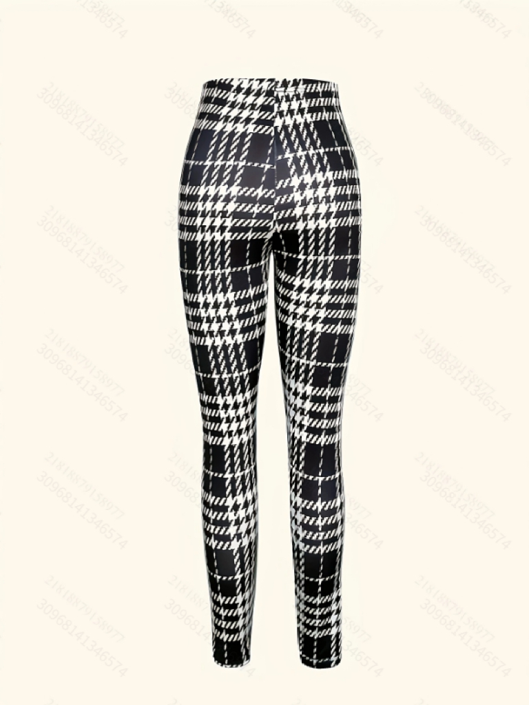 Black & White Plaid High-Waist - Winter Clothing On Sale review and price