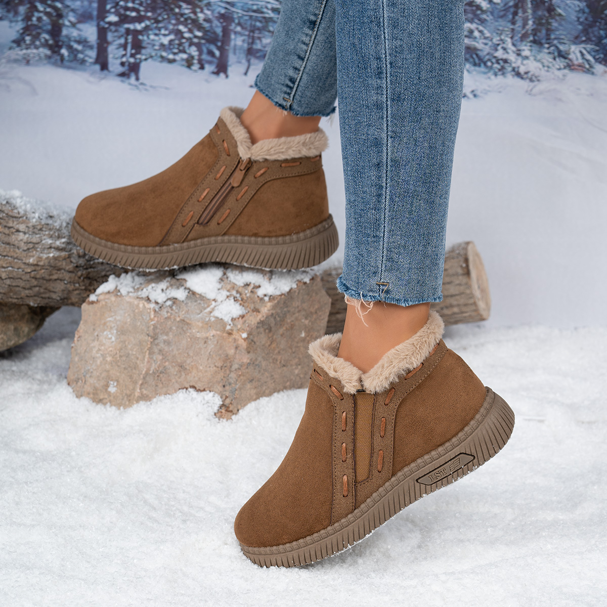 Women Winter Boots Brown Women - Snow Boot Fur Lined review and price