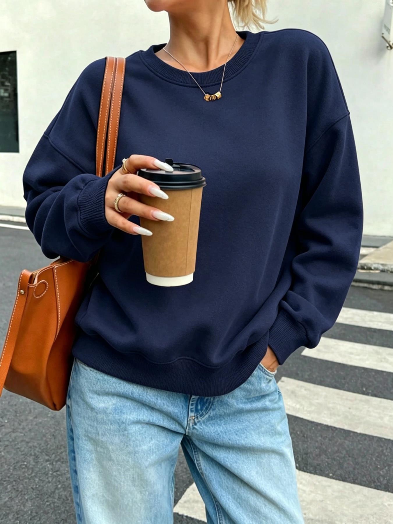 Solid Women's Casual Sweatshir - Winter Clothing On Sale review and price