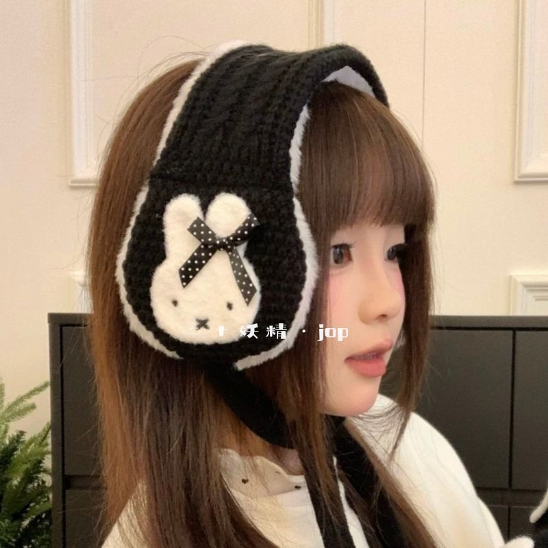 Miffy Plush Knit Ear Muffs Wom - Winter Clothing Earmuffs review and price