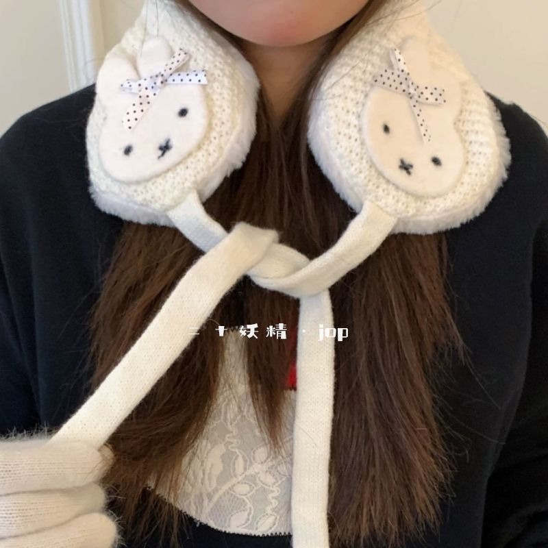 Miffy Plush Knit Ear Muffs Wom - Winter Clothing Earmuffs review and price