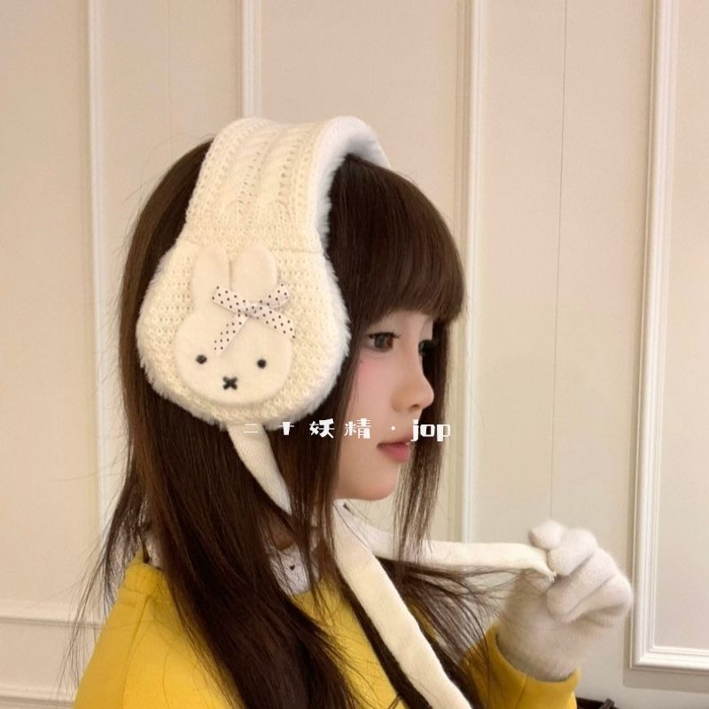Cute Miffy Knitted Ear Muffs f - Winter Clothing Earmuffs review and price