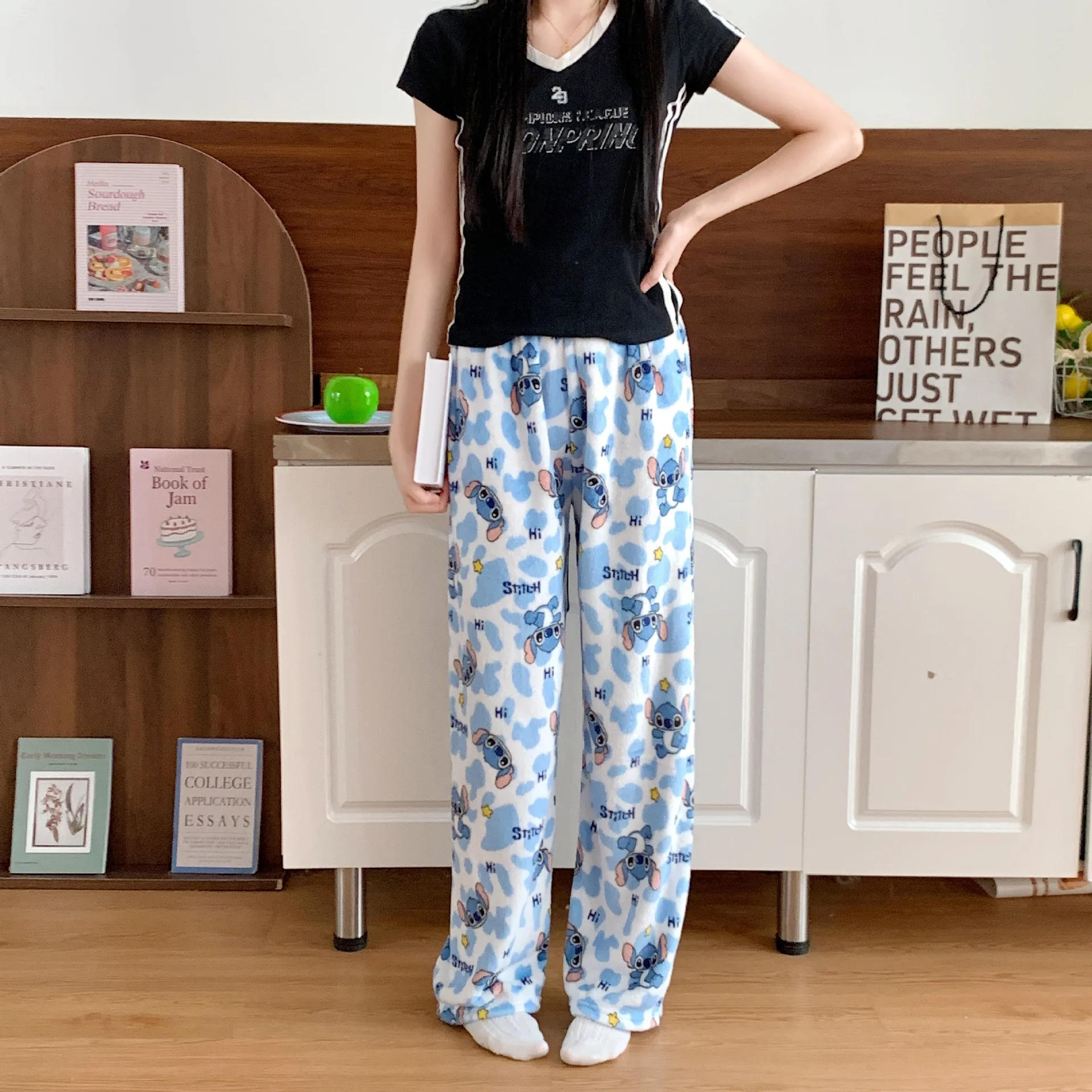 Cartoon Stitch Flannel Pajamas - Winter Clothing Gear review and price