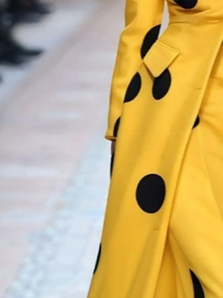 Gymystars Polka-Dot Woolen Coa - Yellow Winter Clothing review and price
