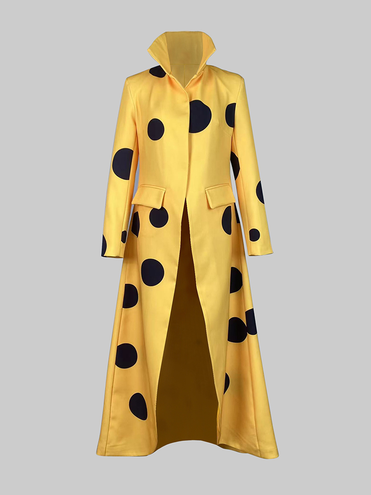 Gymystars Polka-Dot Woolen Coa - Yellow Winter Clothing review and price